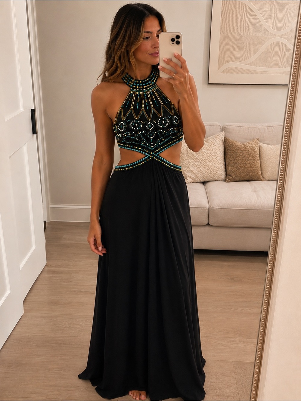 Size 2 Elegant Beaded Dress
